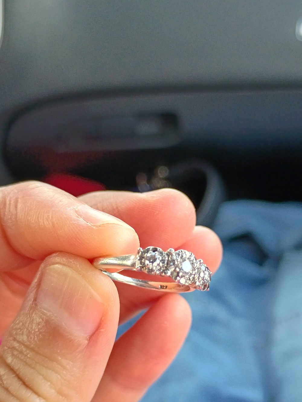 Genuine Diamond 925 Sterling Silver Ring